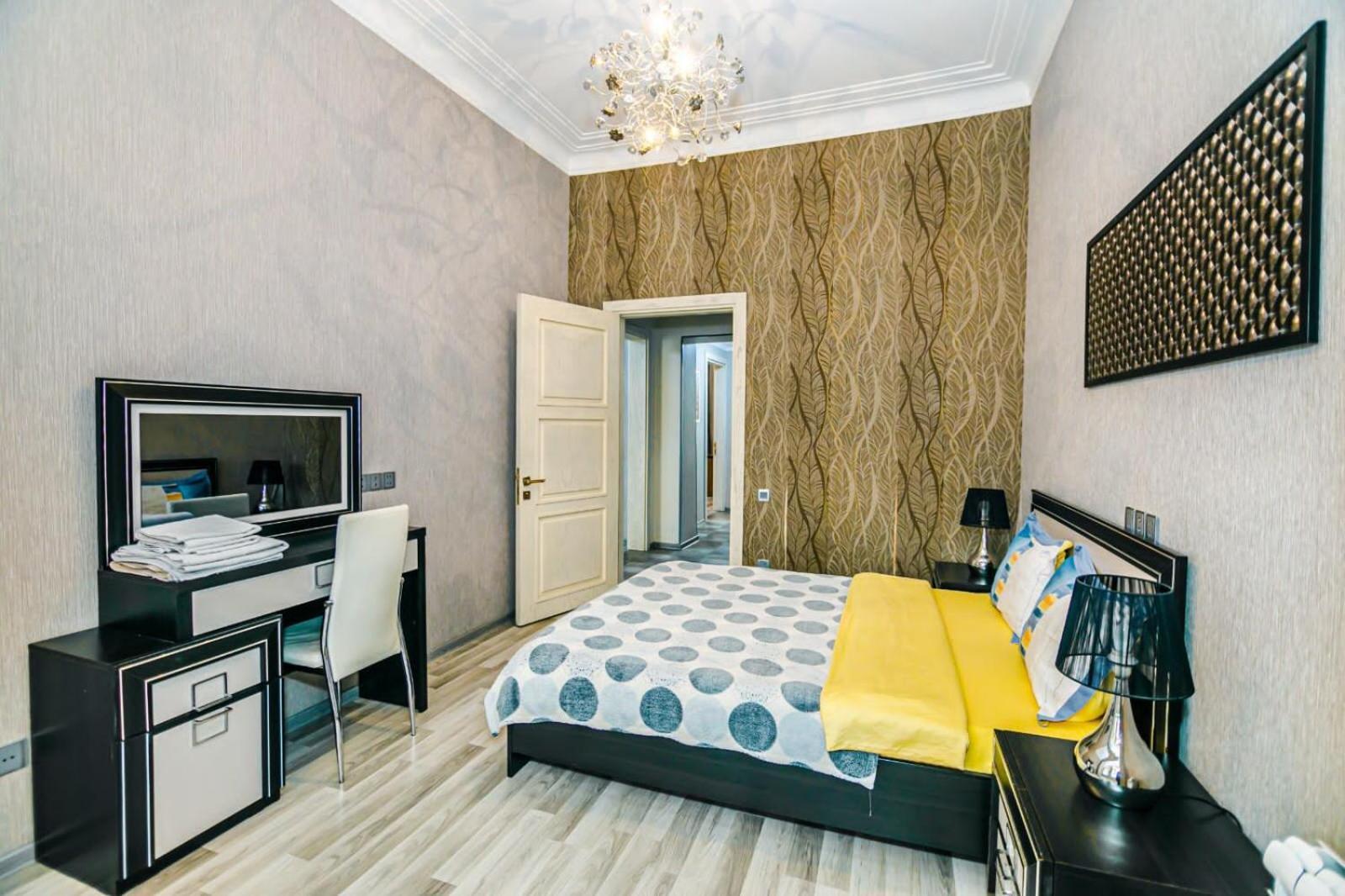 Azneft Square Deluxe Apartment Bakú Exterior foto